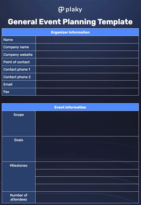 Event Planning Free Template