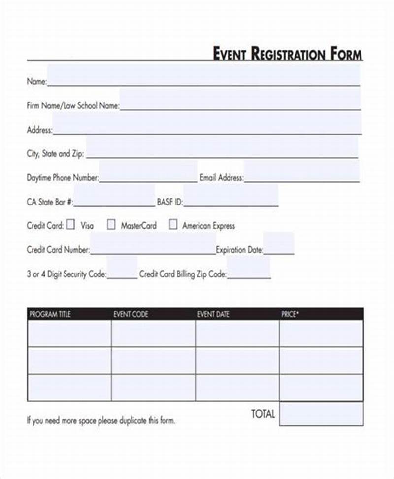 Event Registration Form Example