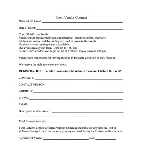 Event Vendor Contract Template