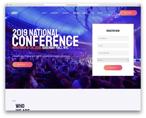 Event Website Template Free
