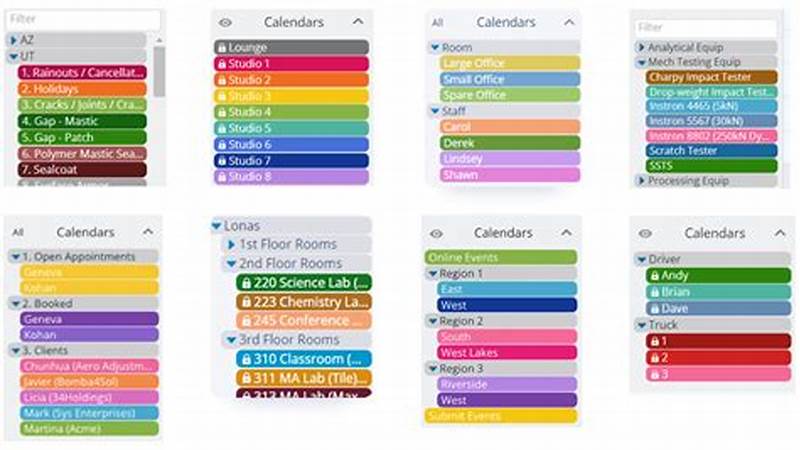 Events Calendar Color Code For Venue