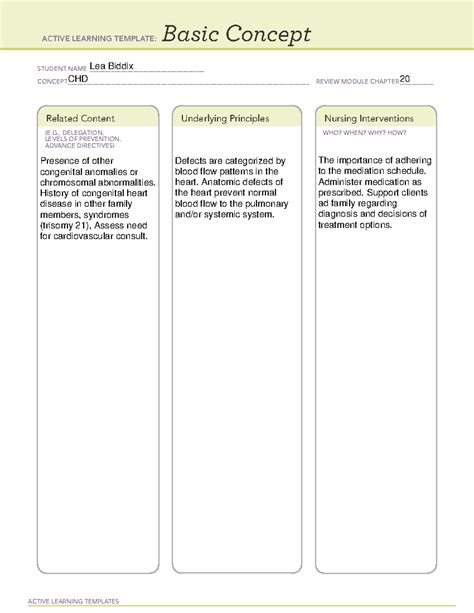 Example Of Ati Basic Concept Template