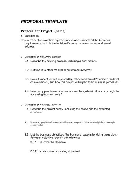 Examples Of Written Proposals Templates
