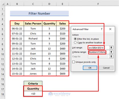 Excel Advanced Filter