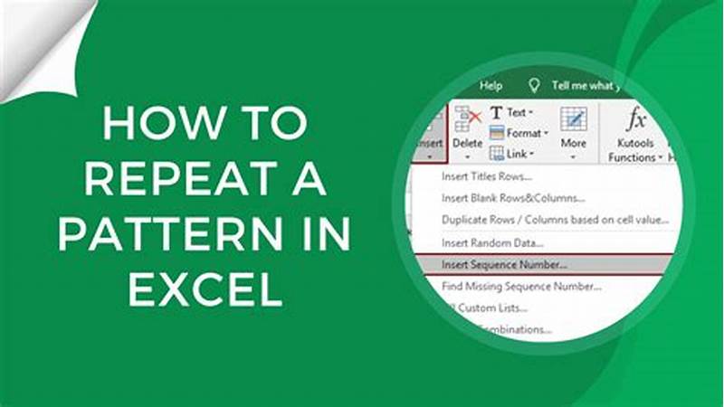 Excel How To Repeat A Pattern