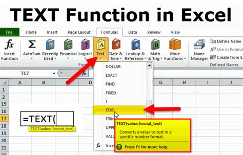 Excel Insert Text Formula