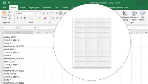 Excel Label Template