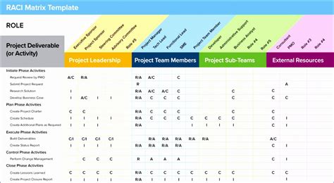 Excel Roles And Responsibilities Template