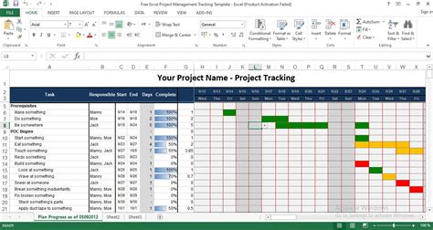 Excel Template For Project Management