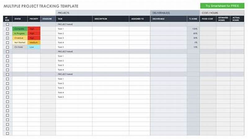 Excel Template Multiple Project Tracking