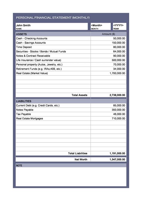 Excel for Financial Statements