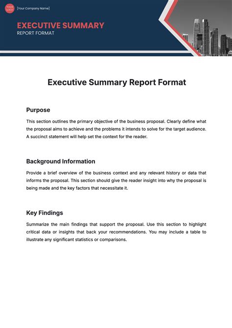 Executive Report Template