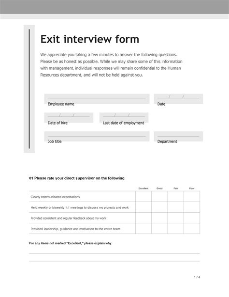 Exit Meeting Template