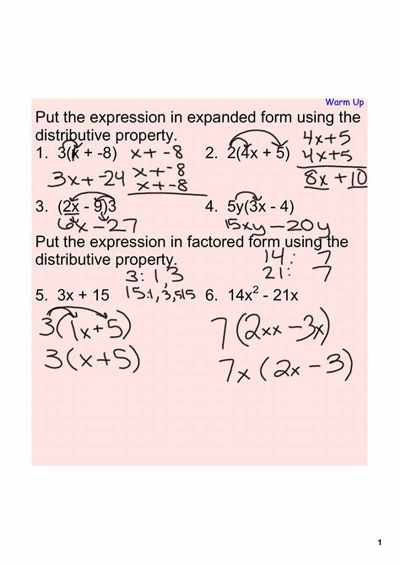 Expanded Form And Distributive Property