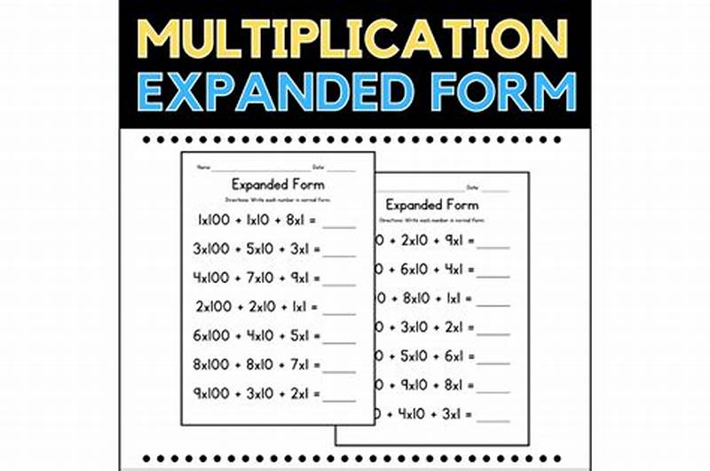 Expanded Form In Multiplication
