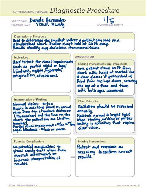 Expected Eye Assessment Findings Ati Template