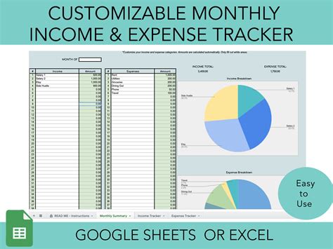 Expense Income Excel Template