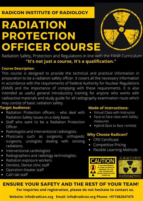 Experience Requirements for becoming a Radiation Safety Officer
