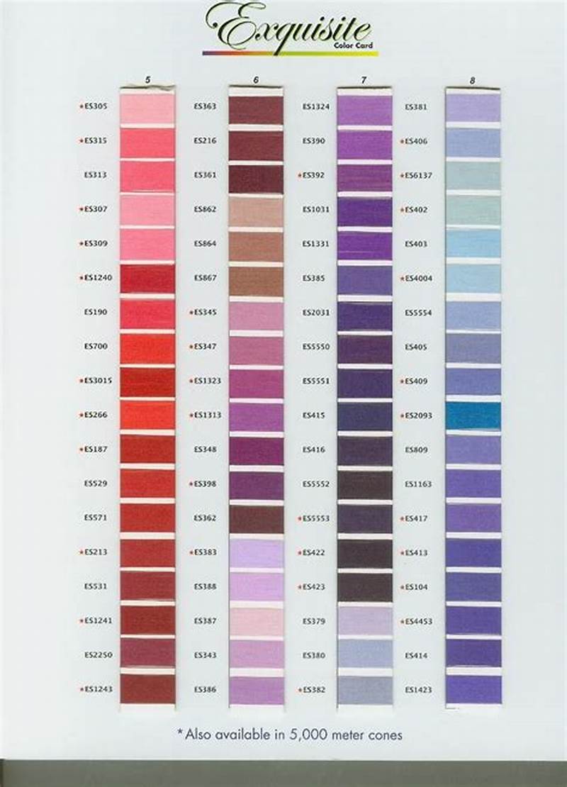Exquisite Thread Color Chart
