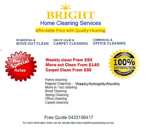 Extra Bright home cleaning service's