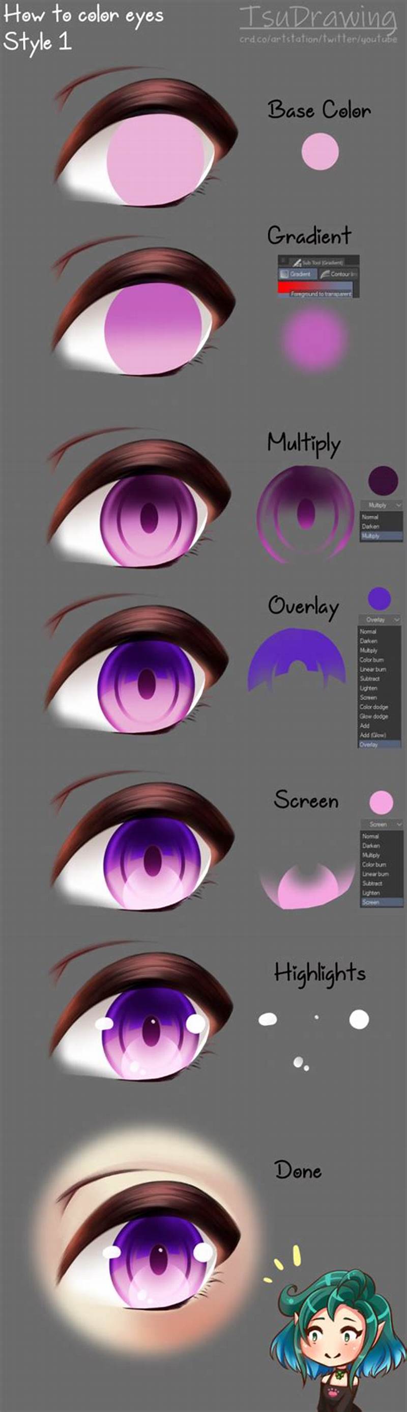 Eye Coloring Tutorial Clip Studio Paint Pro