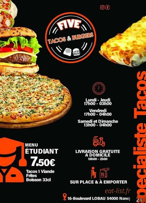 FIVE TACOS & BURGER à Nancy