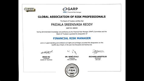FRM certificate