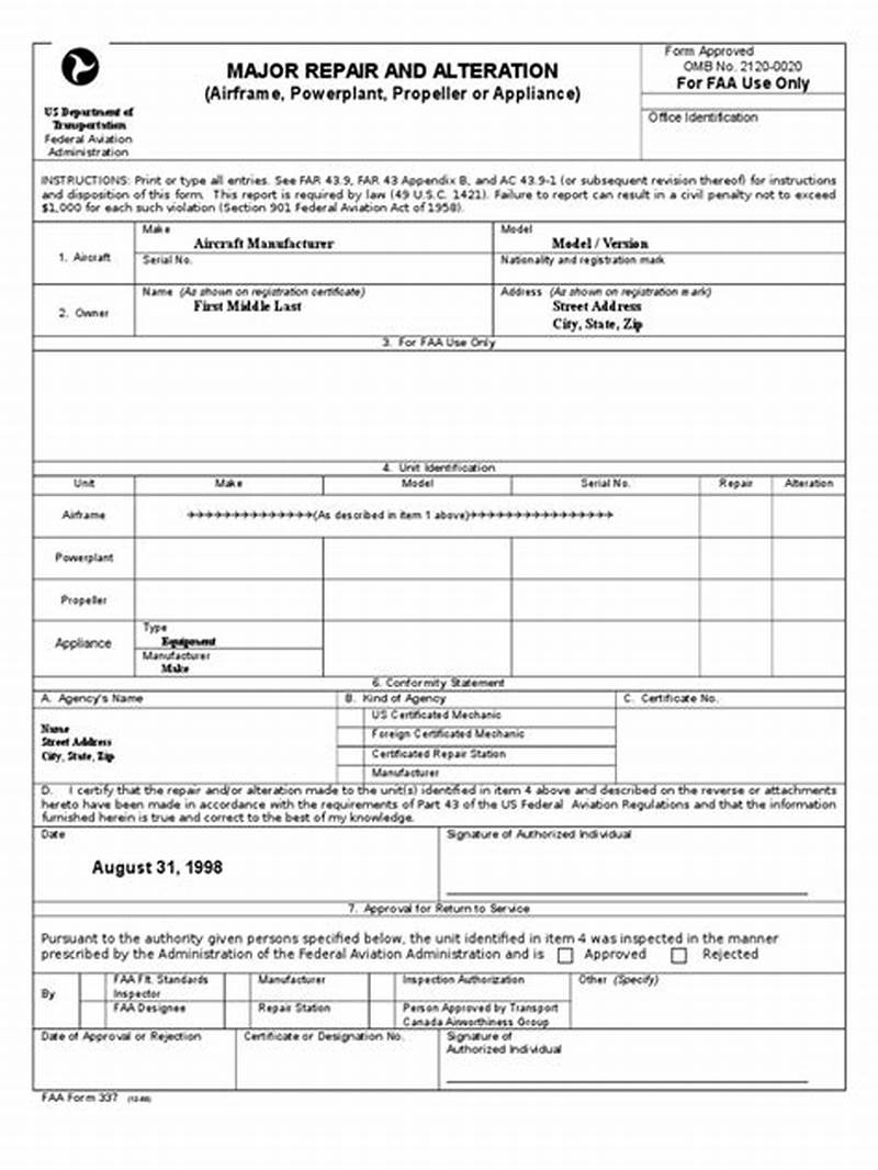 Faa Form 337 Example