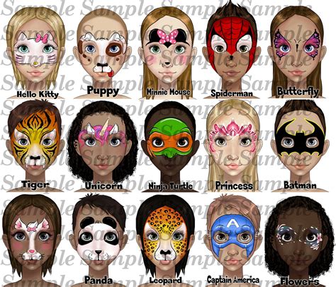 Face Paint Catalog