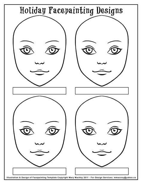 Face Template For Face Painting