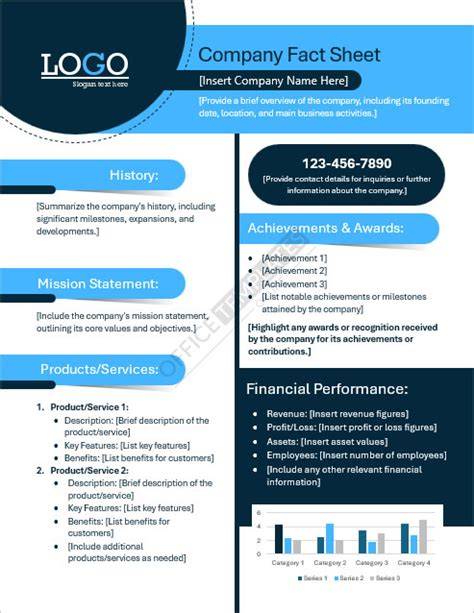 Fact Sheet Template Microsoft Word Free