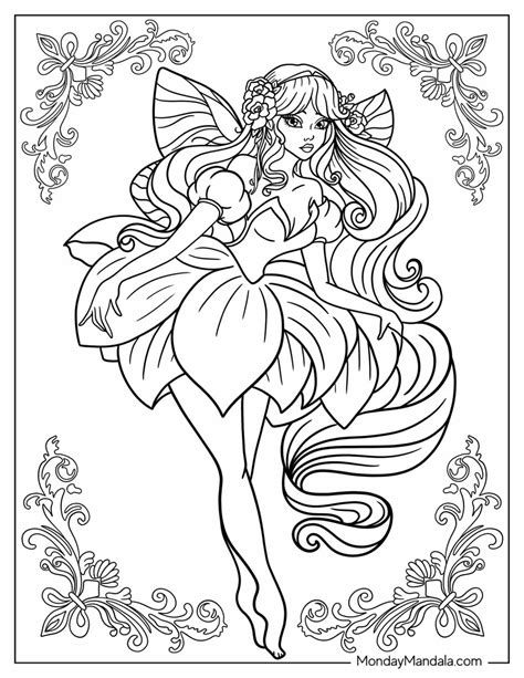 Fairy Coloring Pages Printable Free