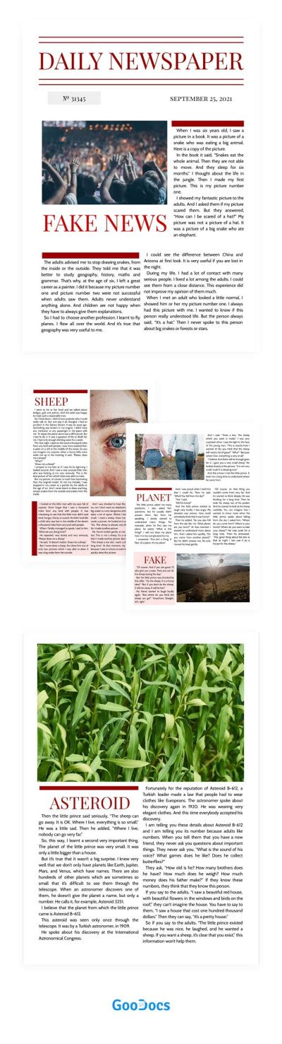 Fake Article Template