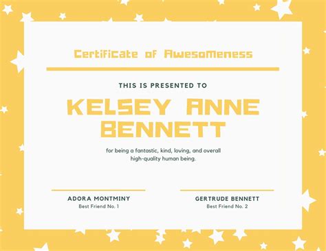 Fake Certificate Meme Template
