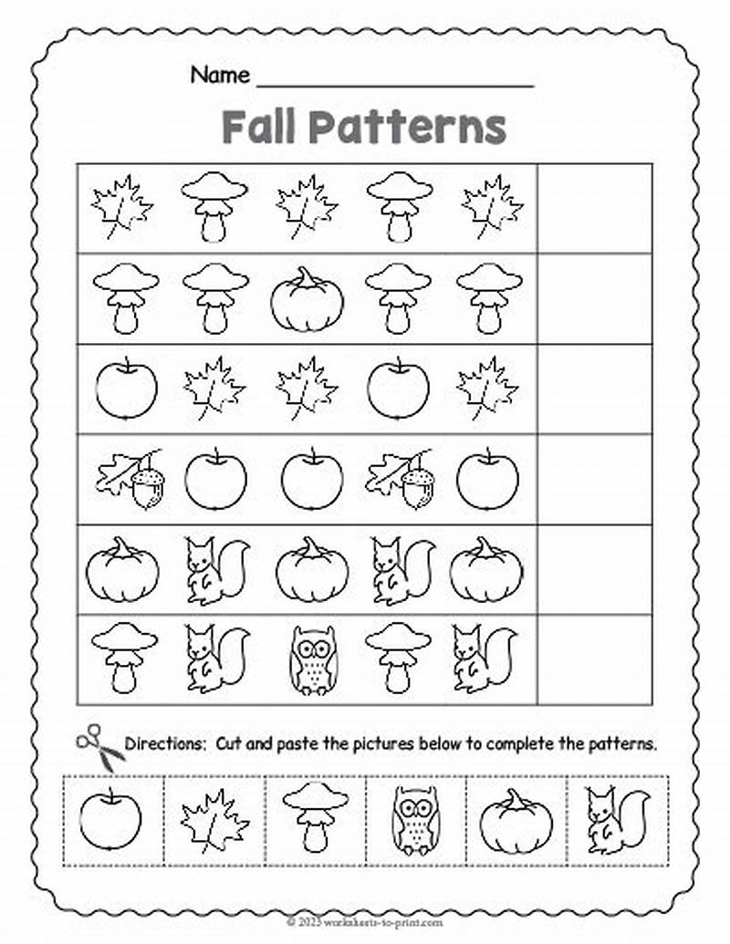 Fall Pattern Worksheet