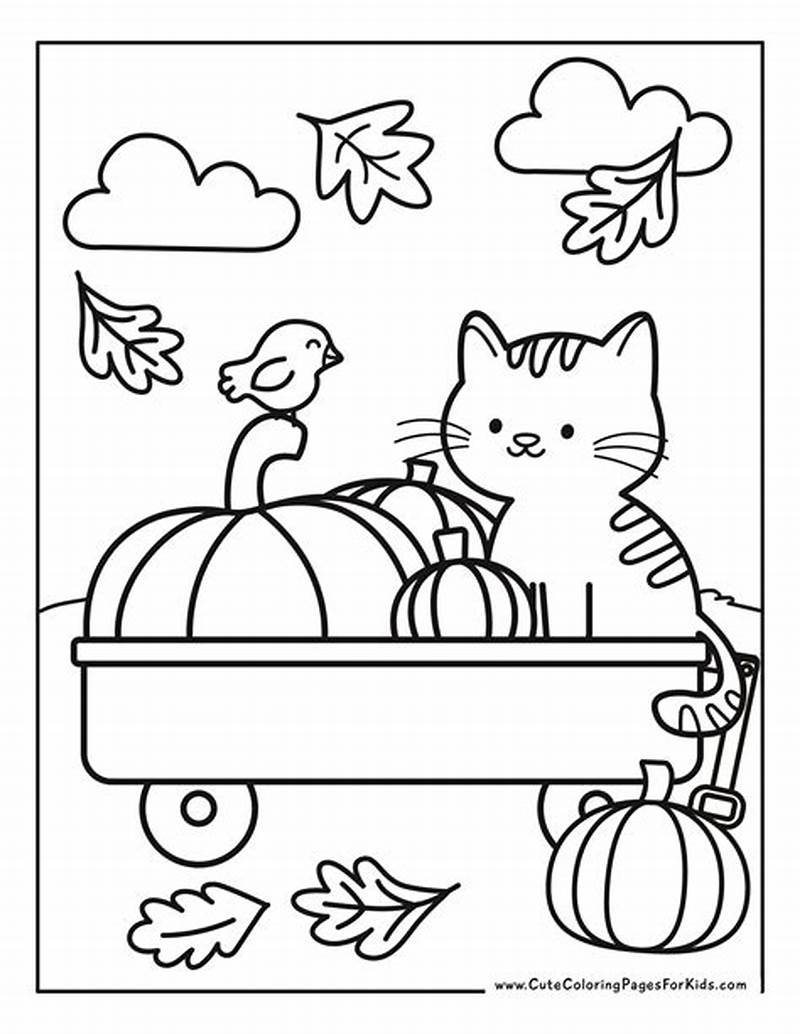 Fall Simple Coloring Pages