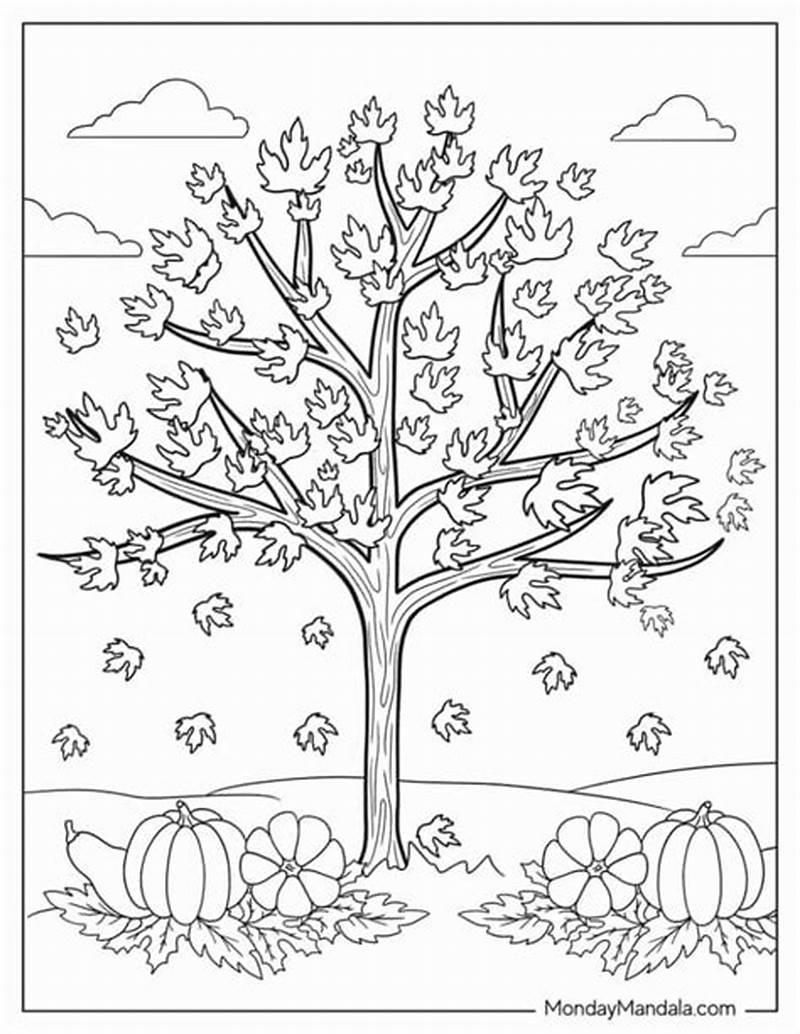 Fall Tree Printable Coloring Pages