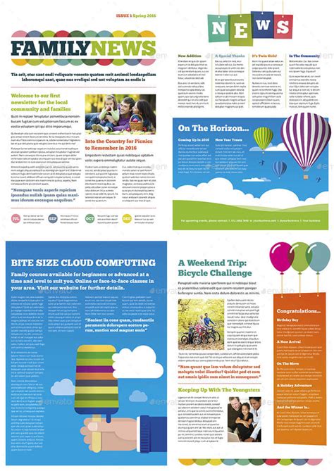 Family Newsletter Templates