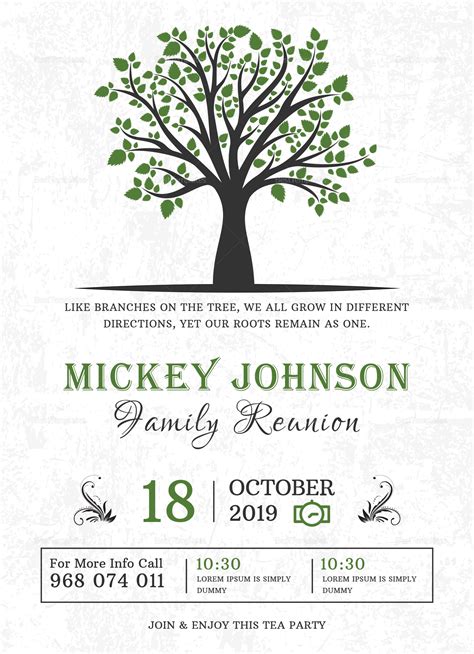 Family Reunion Invites Templates Free