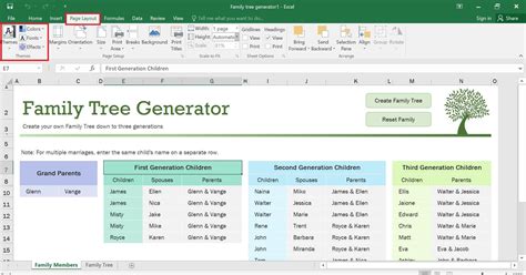 Family Tree Template Excel