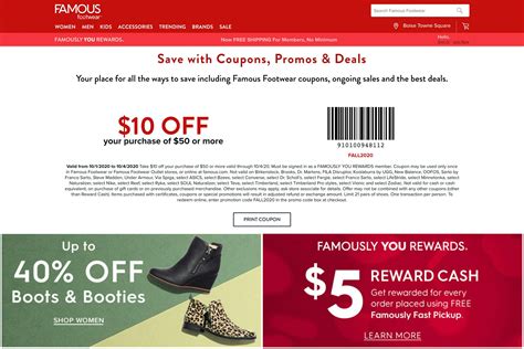 Famous Footwear Printable Coupons In Store 2015