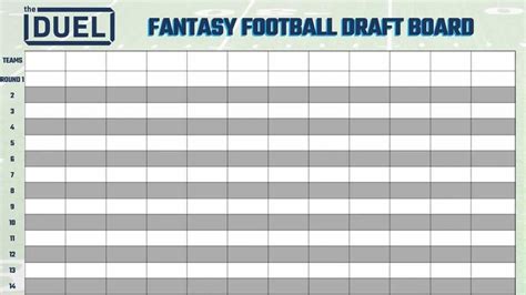 Fantasy Football Draft Board Printable