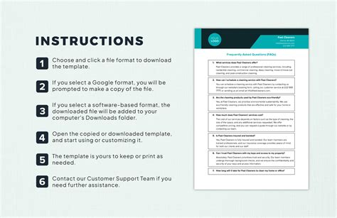Faq Example Template