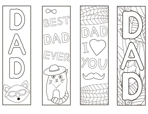 Father's Day Bookmarks Printable