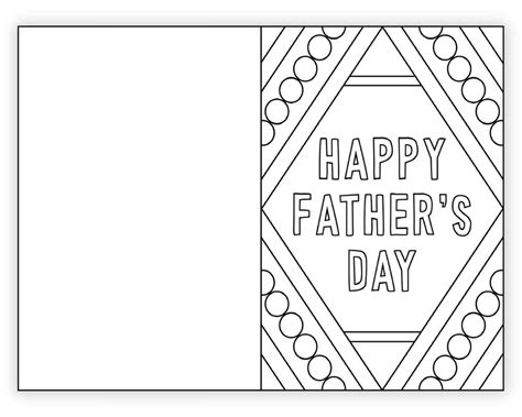 Fathers Day Card Printable Coloring