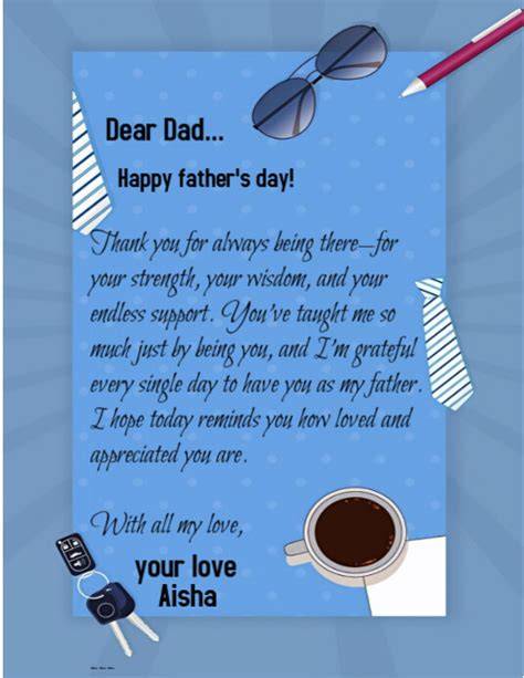 Fathers Day Letter Template