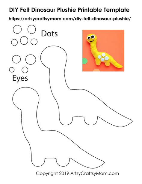 Felt Dinosaur Template