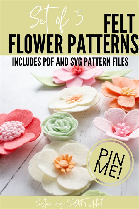 Felt Templates Flowers