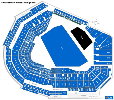 Fenway Park Seating Chart For Concerts