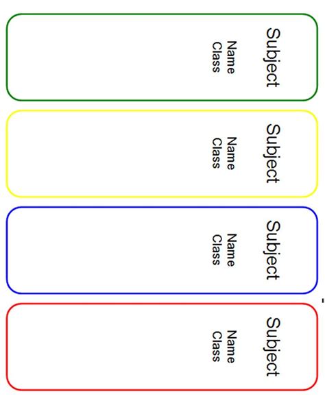 File Label Template Word